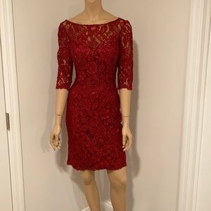 Alyce Paris Black Label lace long sleeve dress